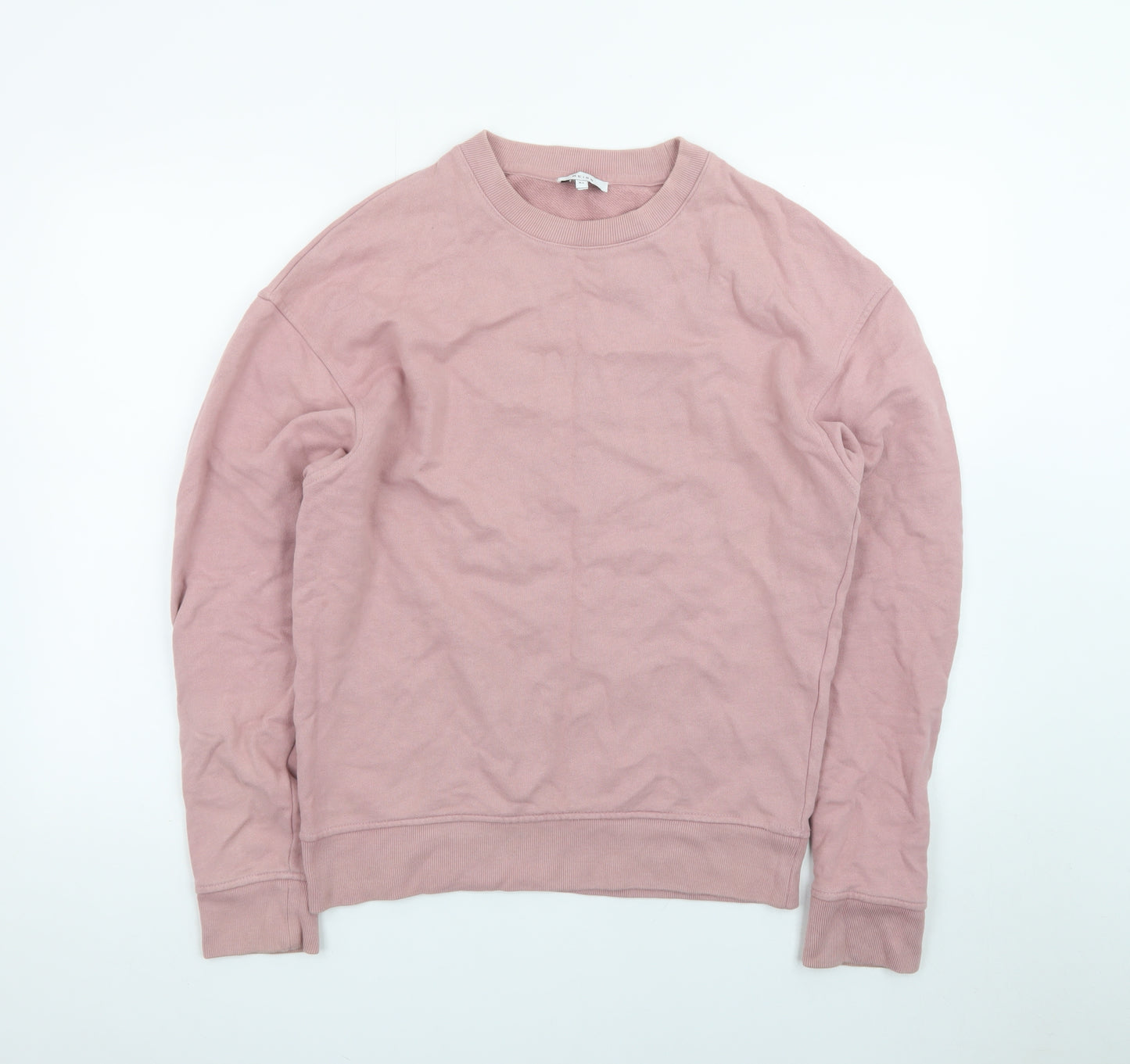 Reiss Men's Pink Cotton Crew Neck Pullover Sweatshirt XS