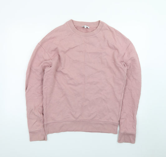 Reiss Men's Pink Cotton Crew Neck Pullover Sweatshirt XS