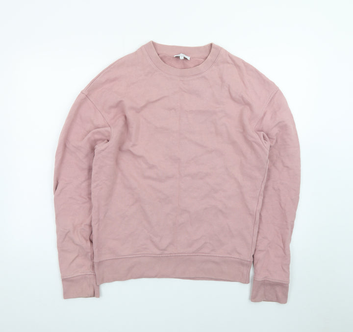 Reiss Men's Pink Cotton Crew Neck Pullover Sweatshirt XS