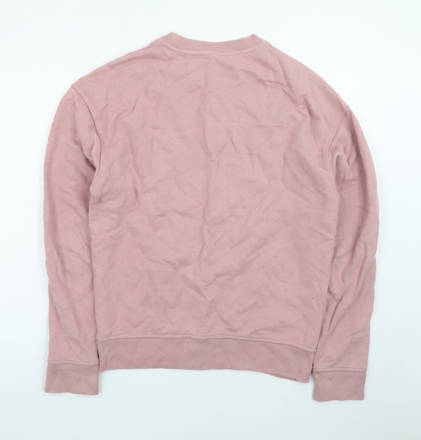 Reiss Men's Pink Cotton Crew Neck Pullover Sweatshirt XS