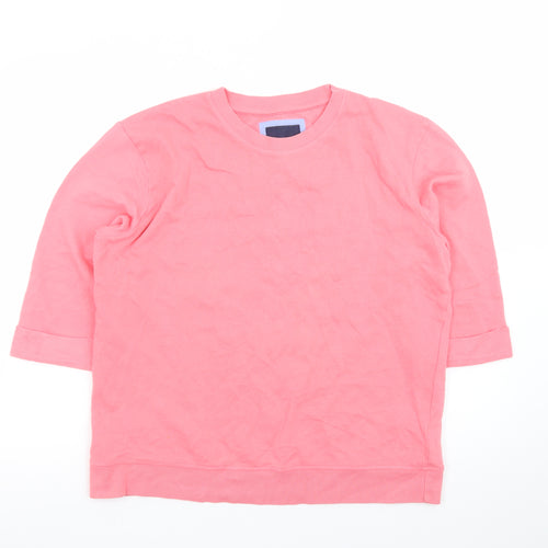 Crew Clothing Company Women's Pink 3/4 Sleeve Cotton T-Shirt Size 14