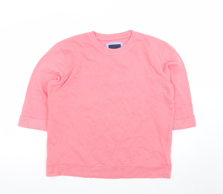 Crew Clothing Company Women's Pink 3/4 Sleeve Cotton T-Shirt Size 14