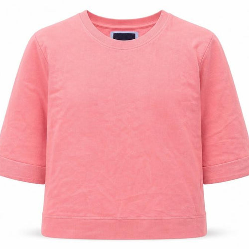 Crew Clothing Company Women's Pink 3/4 Sleeve Cotton T-Shirt Size 14