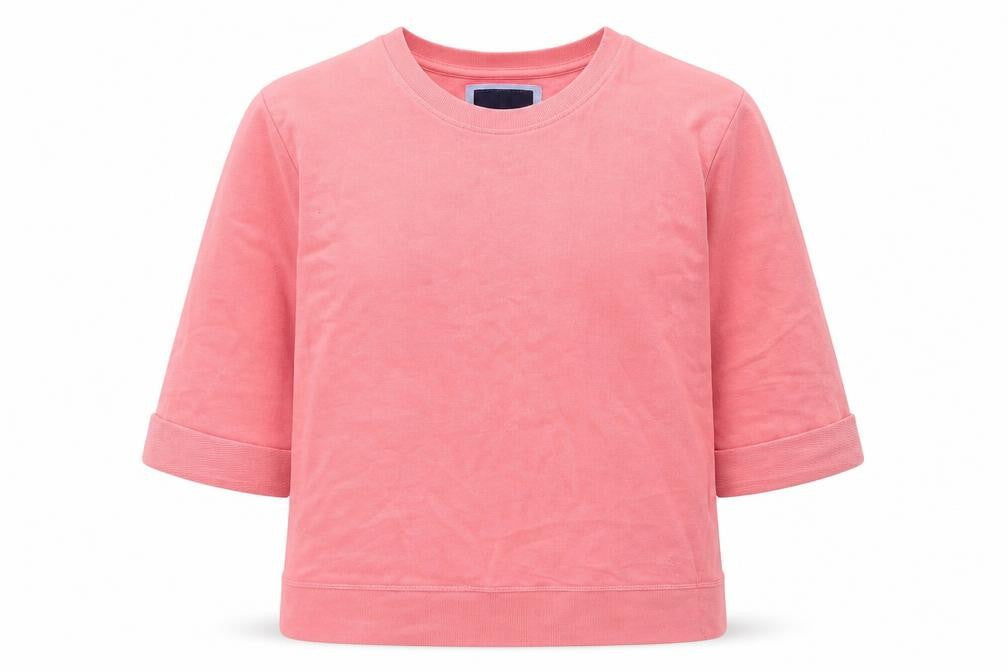 Crew Clothing Company Women's Pink 3/4 Sleeve Cotton T-Shirt Size 14