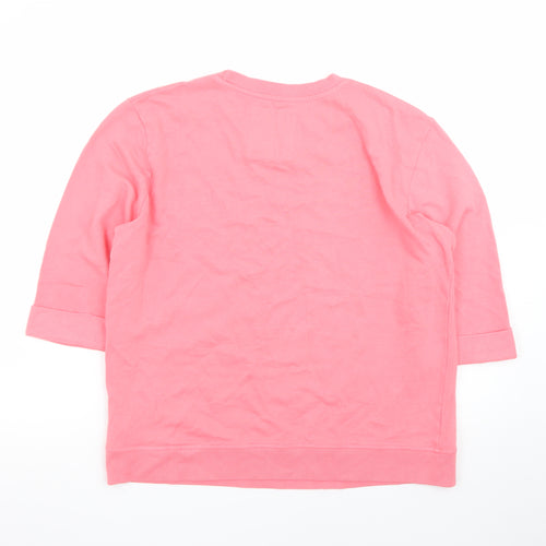 Crew Clothing Company Women's Pink 3/4 Sleeve Cotton T-Shirt Size 14