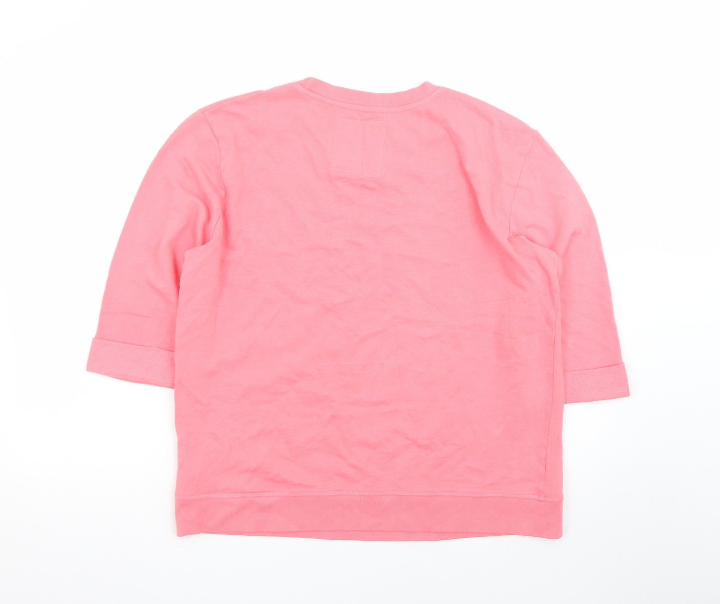 Crew Clothing Company Women's Pink 3/4 Sleeve Cotton T-Shirt Size 14