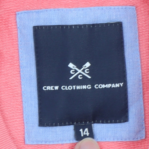 Crew Clothing Company Women's Pink 3/4 Sleeve Cotton T-Shirt Size 14