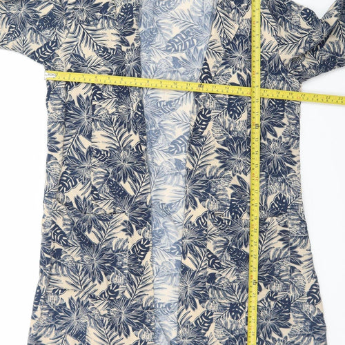 Cotton Traders Women’s Blue Floral Kimono Jacket Size 10 Lightweight