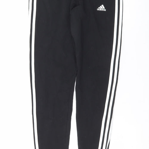 adidas Womens Black Side Stripe Ankle Leggings M