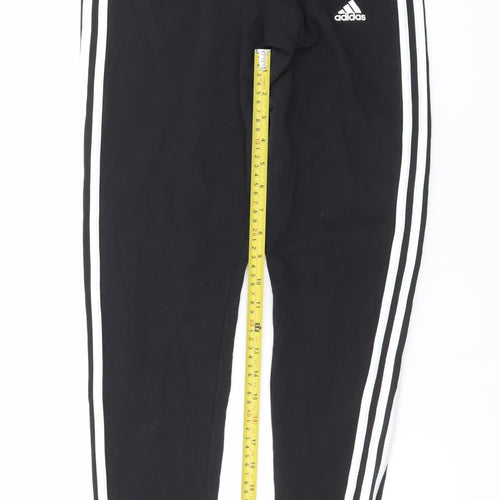adidas Womens Black Side Stripe Ankle Leggings M