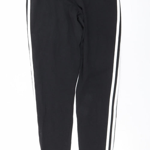 adidas Womens Black Side Stripe Ankle Leggings M
