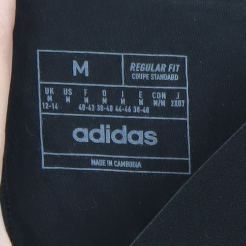 adidas Womens Black Side Stripe Ankle Leggings M