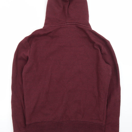 Superdry Men's Red Full Zip Hoodie M Regular Fit Fleece
