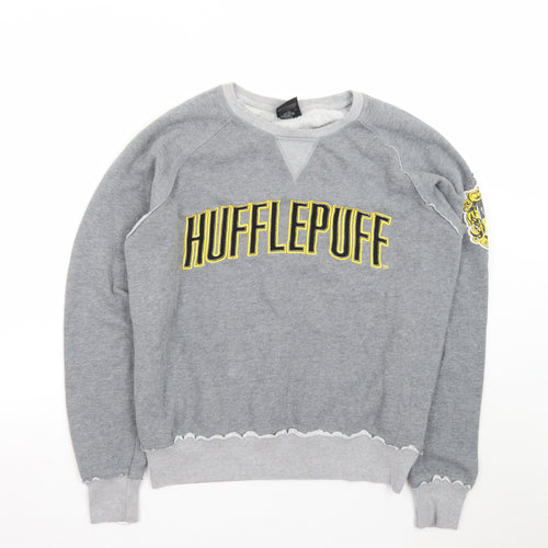 Harry Potter Hufflepuff Grey Men's Medium Pullover Sweatshirt