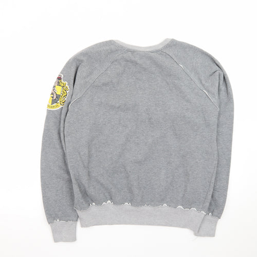 Harry Potter Hufflepuff Grey Men's Medium Pullover Sweatshirt