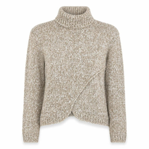 Dorothy Perkins Womens Beige Roll Neck Chunky Knit Jumper Size M