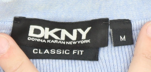 DKNY Men's Blue Geometric Classic Fit Cardigan M