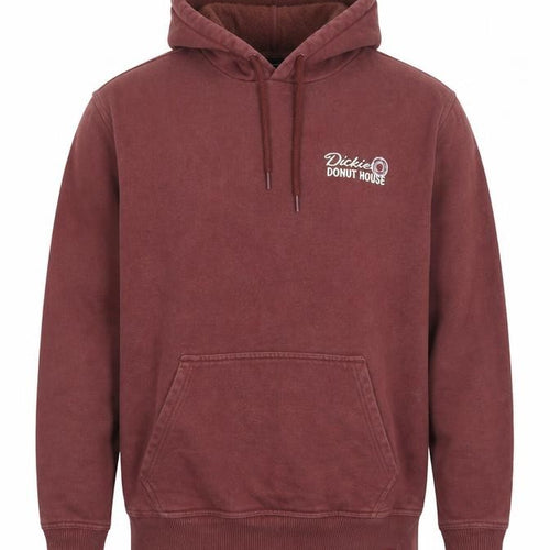 Dickies Men's Brown Pullover Hoodie M Graphic Print Fleece Sweatshirt