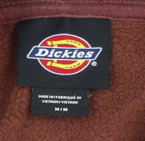 Dickies Men's Brown Pullover Hoodie M Graphic Print Fleece Sweatshirt