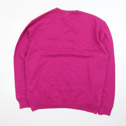 Percy & Nell Womens Pink Crew Neck 'Love' Cotton Sweatshirt XL