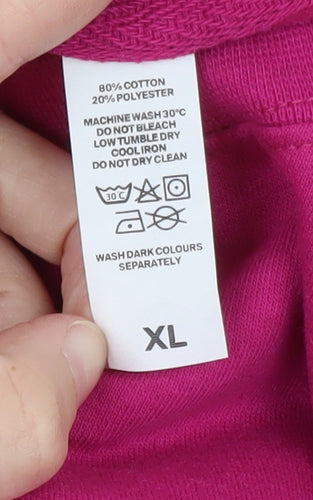 Percy & Nell Womens Pink Crew Neck 'Love' Cotton Sweatshirt XL