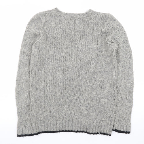 Yumi Women’s Grey Polar Bear Knit Long Sleeve Pullover Jumper Size 10