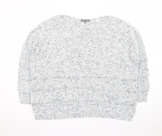 Laura Ashley Women Grey Knit Pullover Jumper UK 20 Relaxed Fit