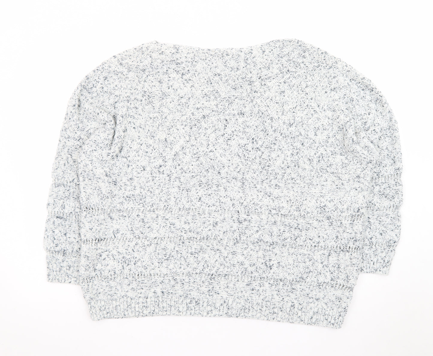 Laura Ashley Women Grey Knit Pullover Jumper UK 20 Relaxed Fit