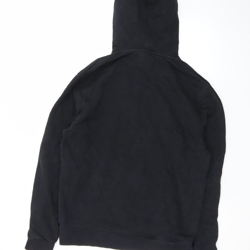 P&Co Men’s Black Skull Pullover Hoodie Medium Fleece Embroidered