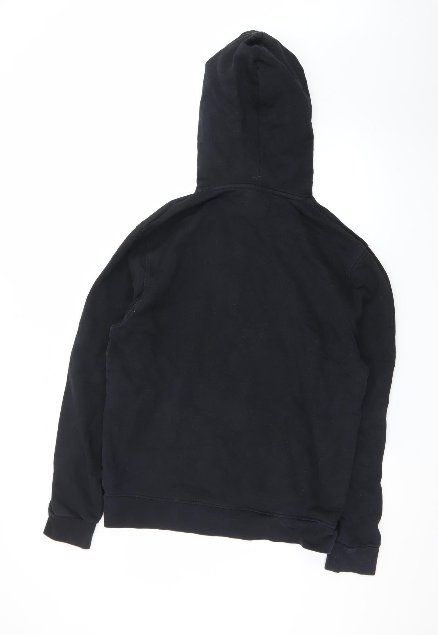P&Co Men’s Black Skull Pullover Hoodie Medium Fleece Embroidered