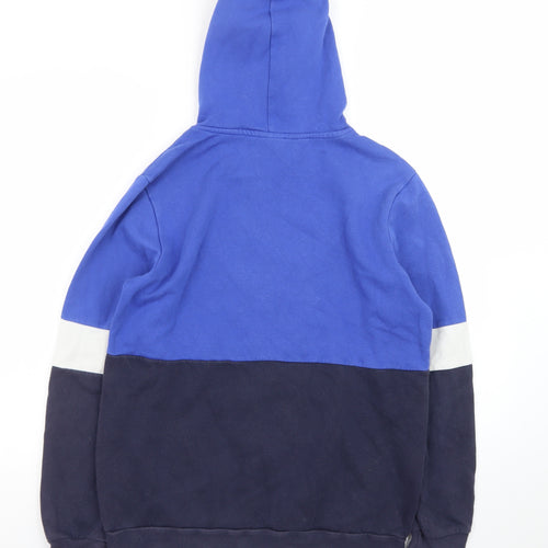 Adidas Boys Blue & Navy Hoodie 15-16 Years Pullover Fleece Sweatshirt