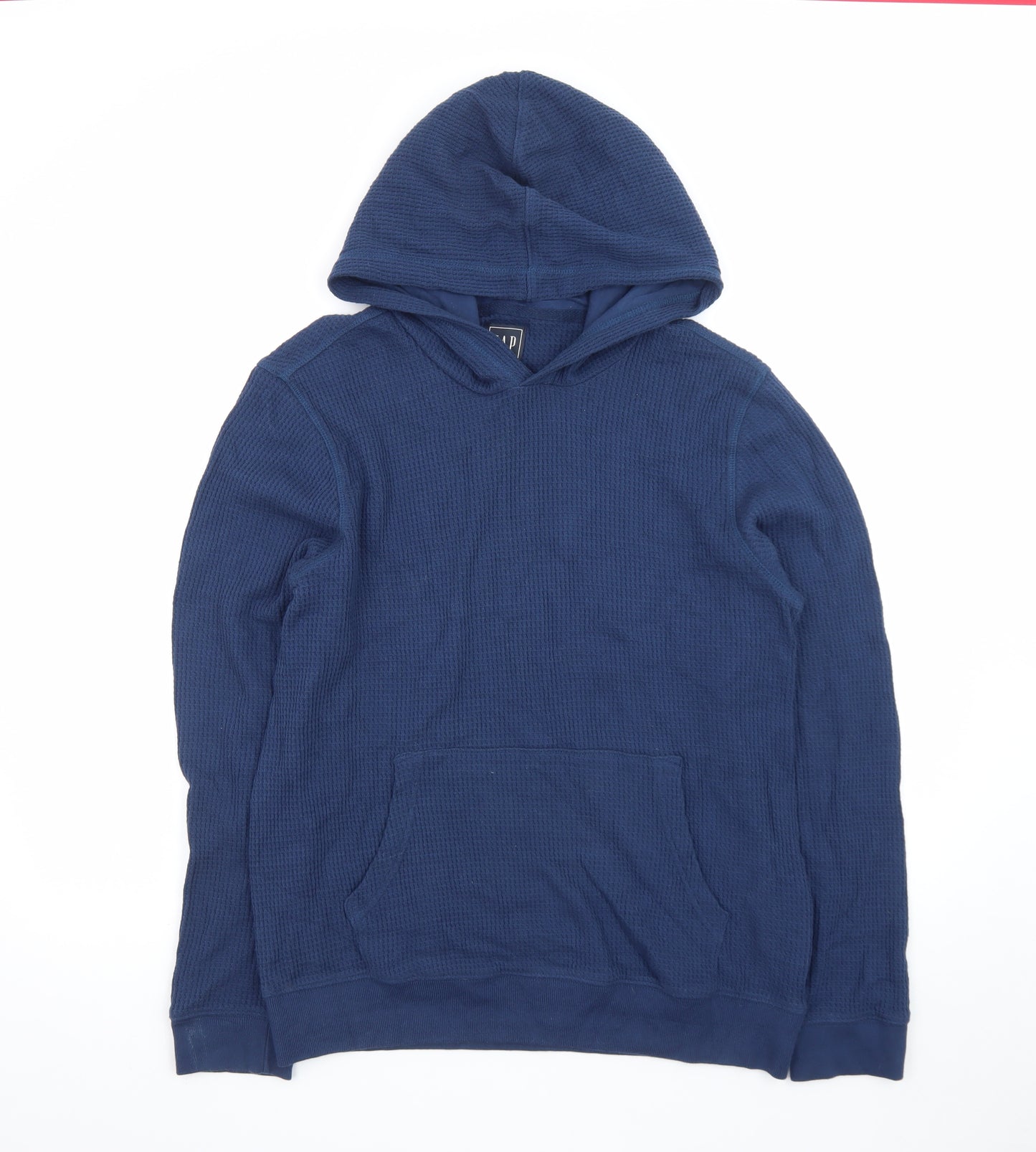 GAP Mens Blue Knit Pullover Hoodie Size M Regular Fit