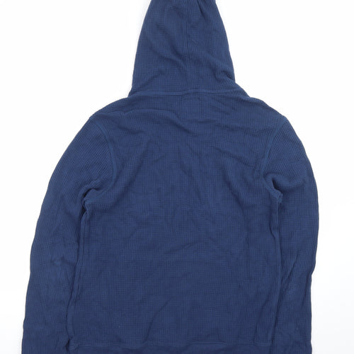 GAP Mens Blue Knit Pullover Hoodie Size M Regular Fit