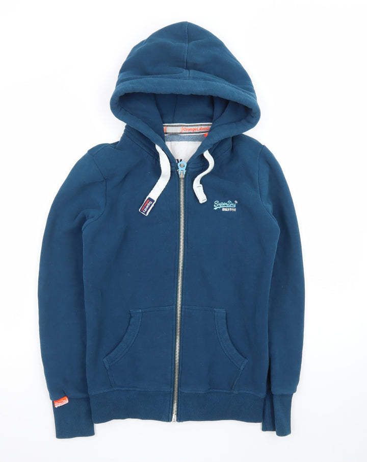 Superdry Men's Blue Full Zip Hoodie S Regular Fit Fleece