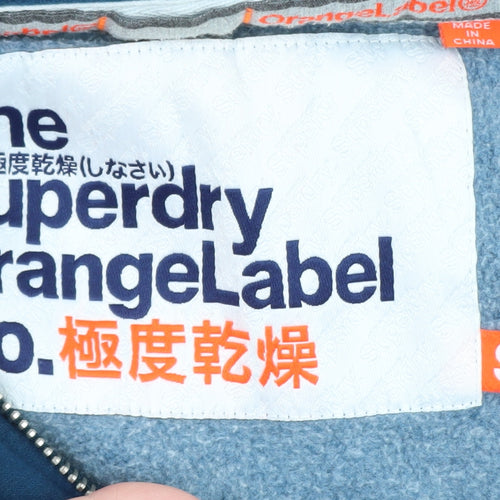 Superdry Men's Blue Full Zip Hoodie S Regular Fit Fleece