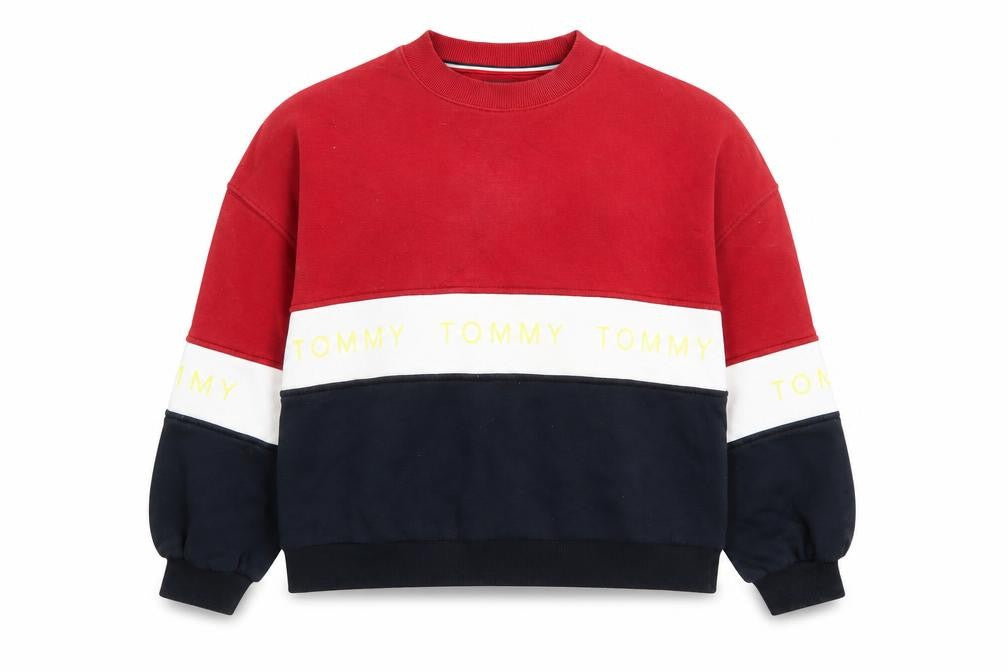 Front view of Tommy Jeans Men's Multicoloured S Pullover Sweatshirt