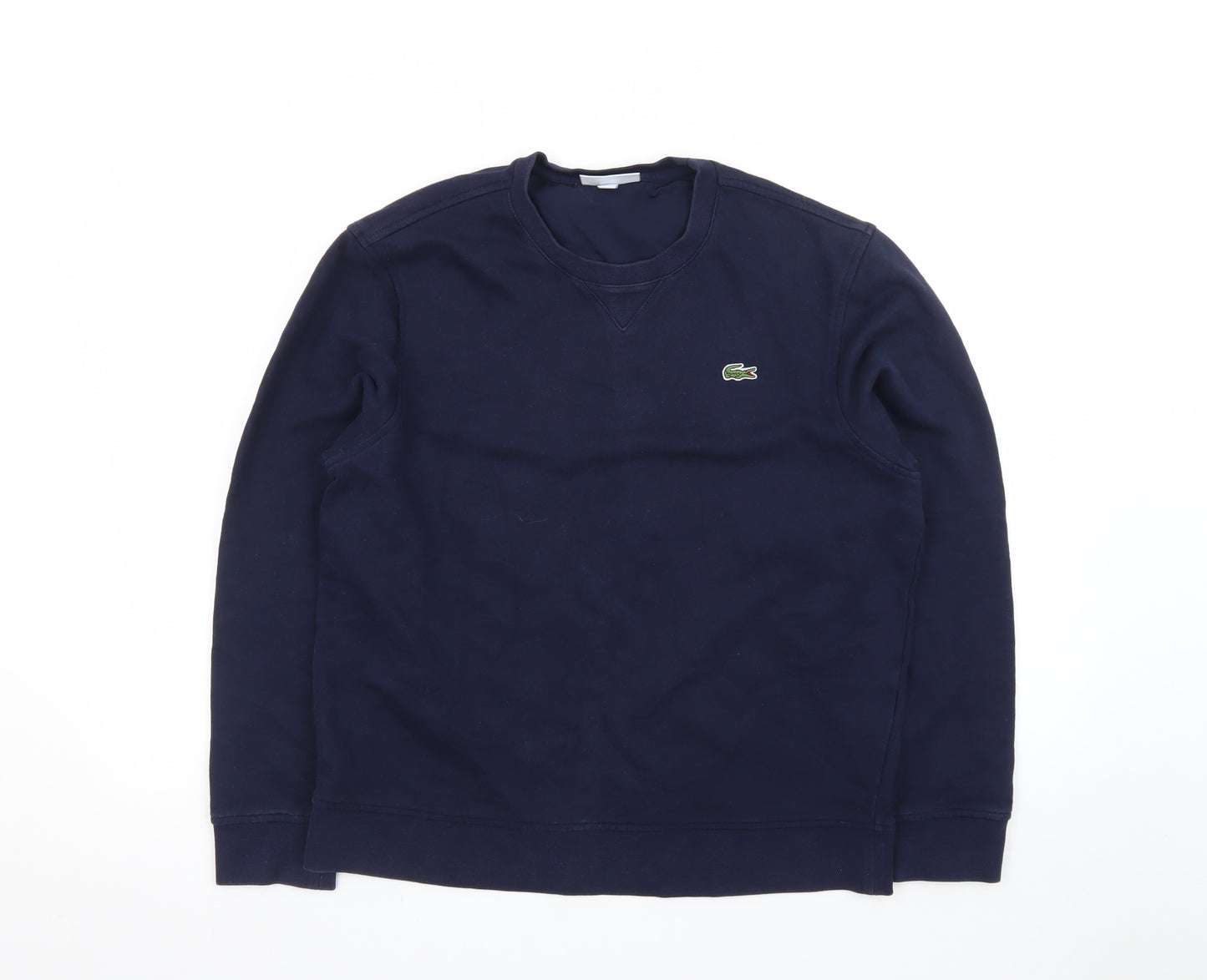Lacoste Mens Blue Crew Neck Pullover Sweatshirt Size L