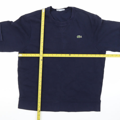 Lacoste Mens Blue Crew Neck Pullover Sweatshirt Size L