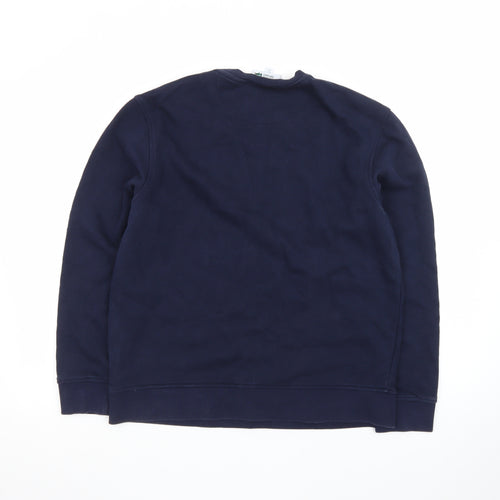 Lacoste Mens Blue Crew Neck Pullover Sweatshirt Size L