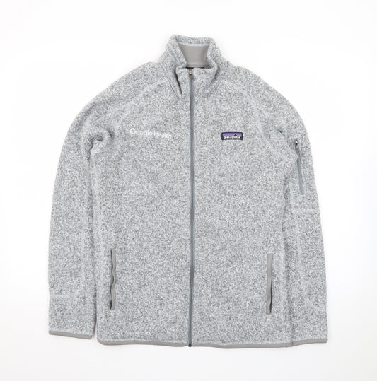 Patagonia Women Grey Full Zip Fleece Jacket Size M