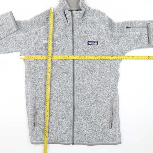 Patagonia Women Grey Full Zip Fleece Jacket Size M