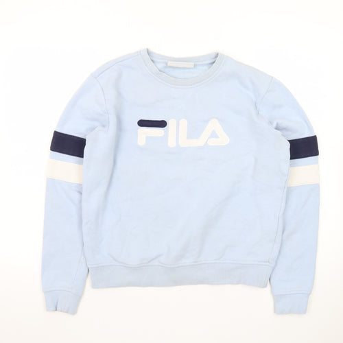 Fila Women's Light Blue Crew Neck Pullover Sweatshirt Size S