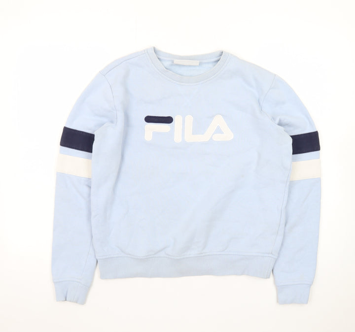 Fila Women's Light Blue Crew Neck Pullover Sweatshirt Size S