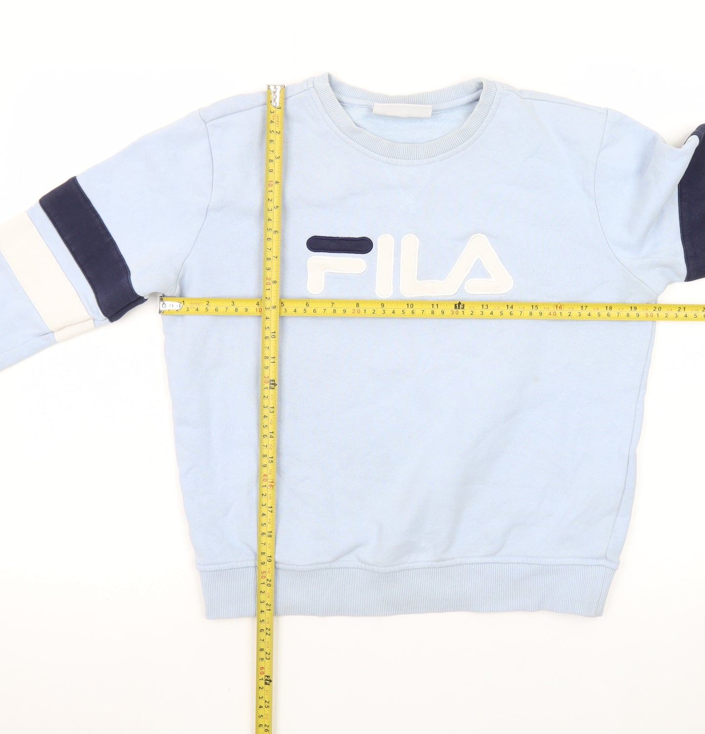 Fila Women's Light Blue Crew Neck Pullover Sweatshirt Size S