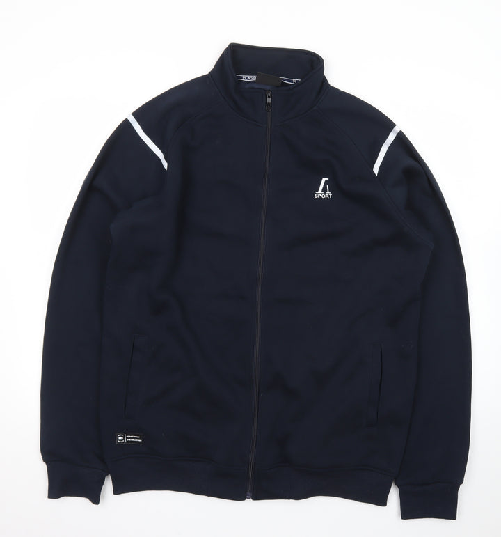 PLASIO Men's Blue 2XL Full Zip Basic Sports Jacket