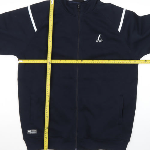 PLASIO Men's Blue 2XL Full Zip Basic Sports Jacket