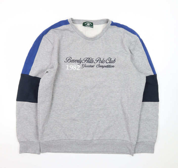 Beverly Hills Polo Club Men's Grey 2XL Pullover Sweatshirt