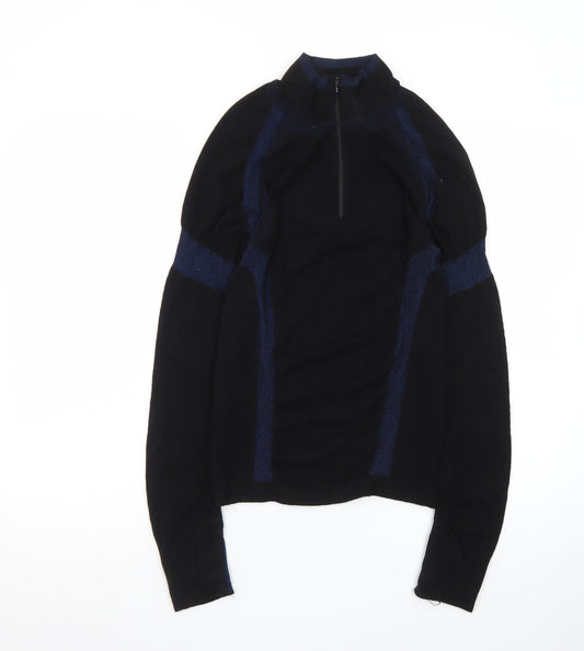 BAM Mens Black M 1/4 Zip Athletic Activewear Jacket
