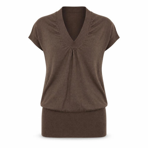 Karen Millen Women Brown Wool Bodycon Short Sleeve Dress Size 10