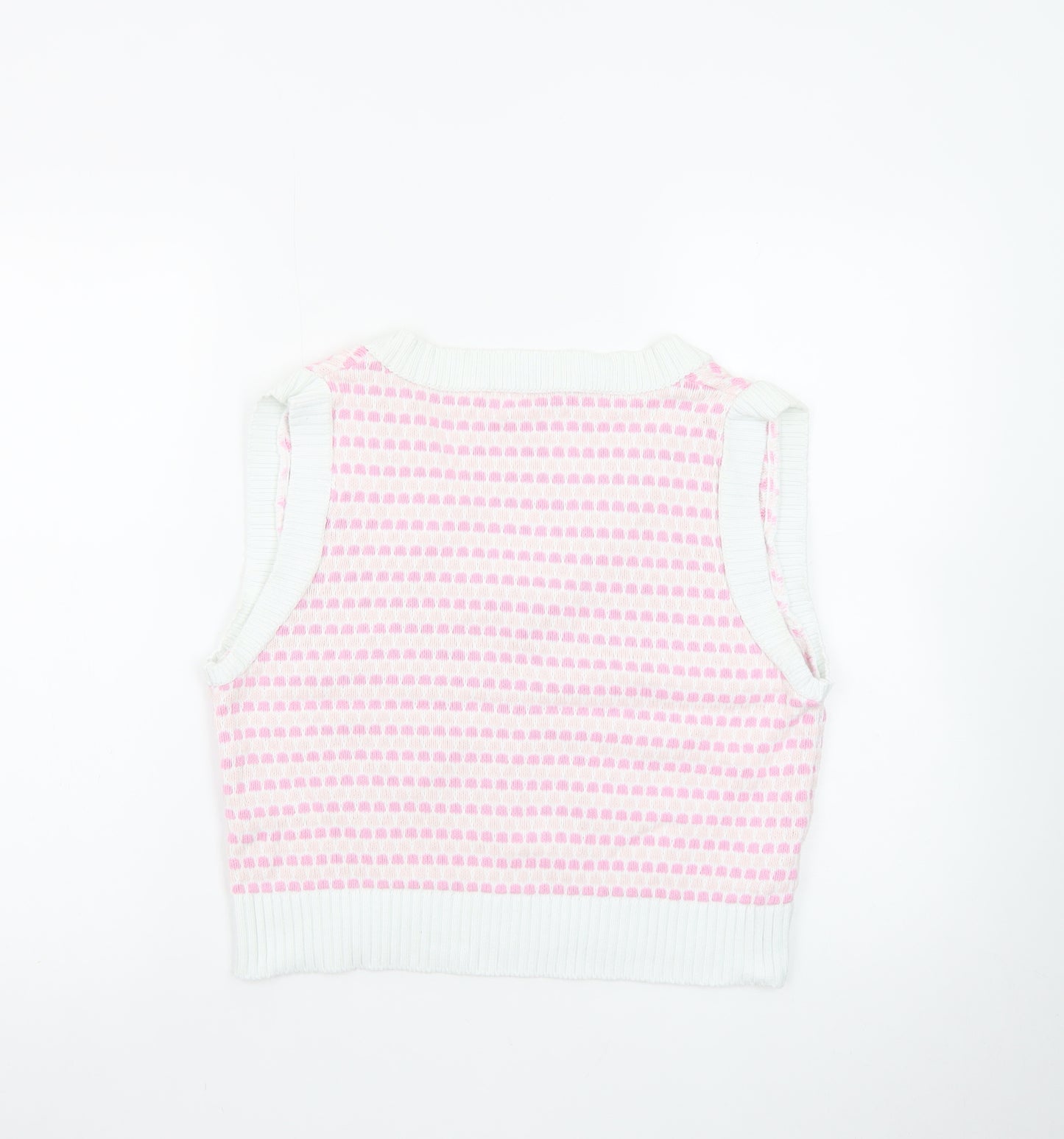 Stradivarius Women's Pink Knit Cropped Tank Top XS